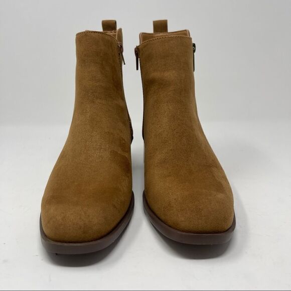 Just Fab Boots Women’s Size 7 Diya Camel Side Zip Boot - Picture 2 of 10